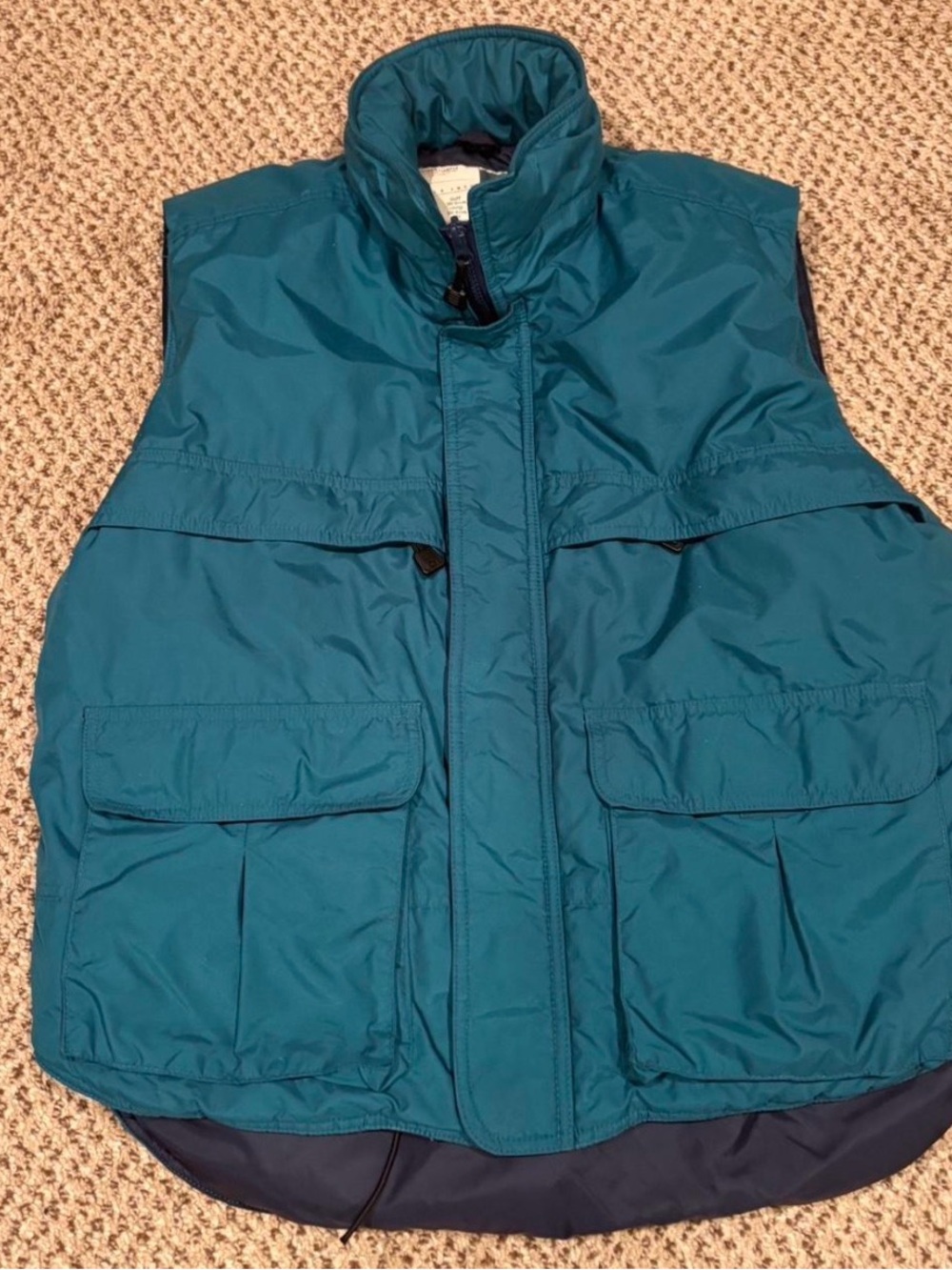 Vintage Women's Teal Puffer Vest - Quilted Outdoor Layer Size Large Wear Guard